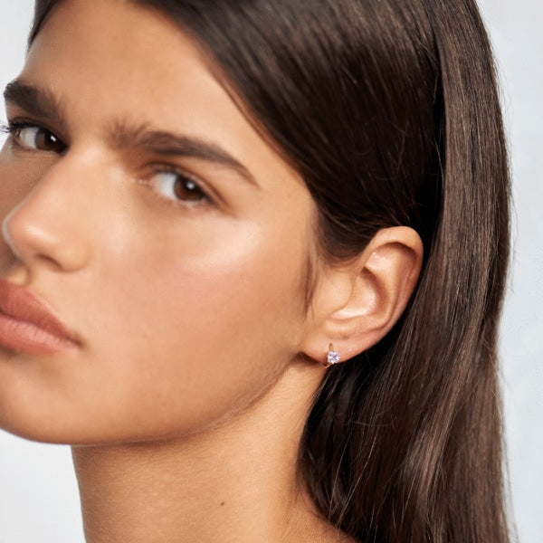 AR01-232-U PDP CAVALIER LAVANDER LIS EARRINGS