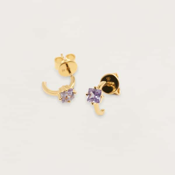 AR01-232-U PDP CAVALIER LAVANDER LIS EARRINGS