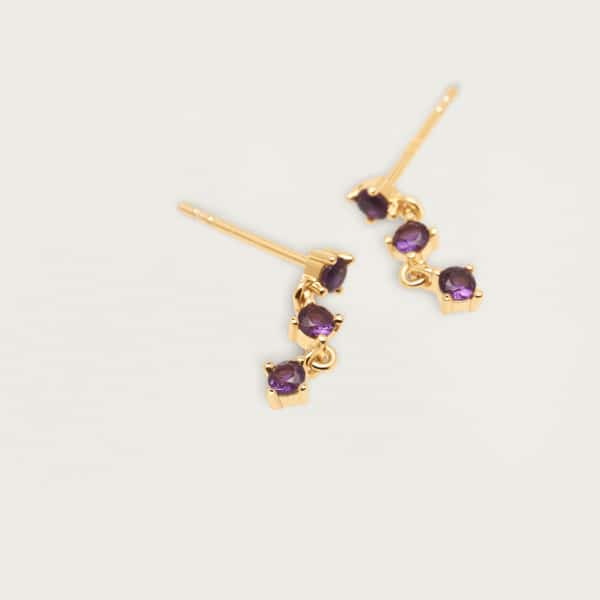 AR01-244-U PDP CAVALIER SCARLET EARRINGS GOLD