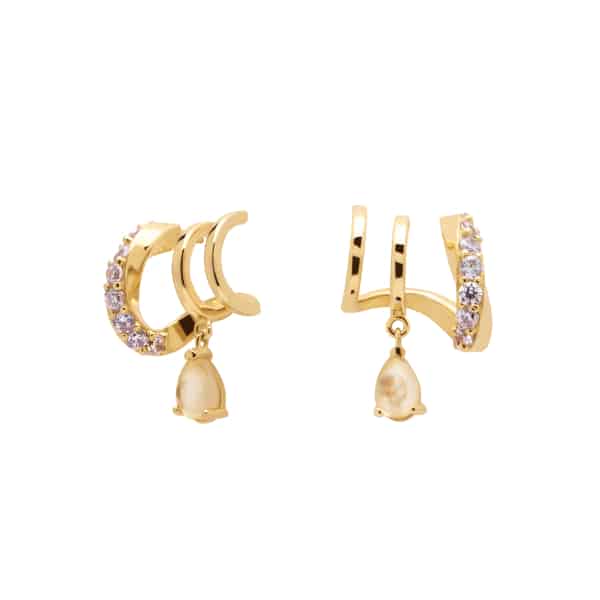 AR01-249-U PDP CAVALIER LUMIERE EARRINGS GOLD