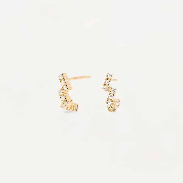 ar01-590-u The zipper gold earrings