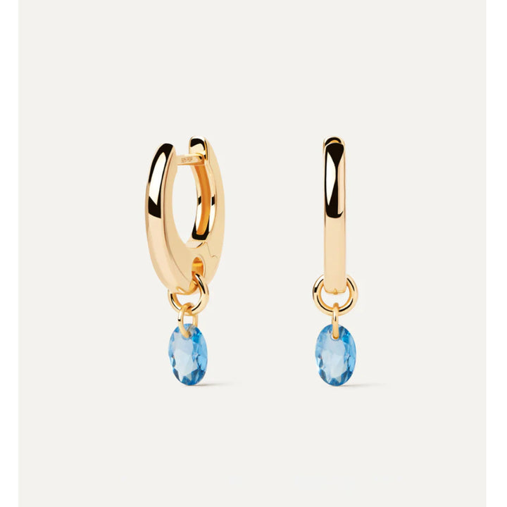 orecchino in argento dorato blue lily