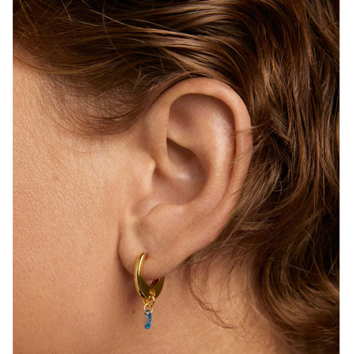 orecchino in argento dorato blue lily