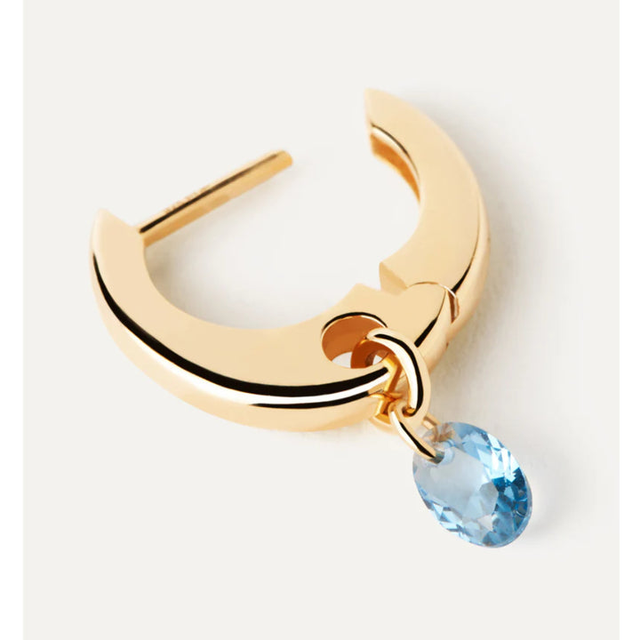 orecchino in argento dorato blue lily