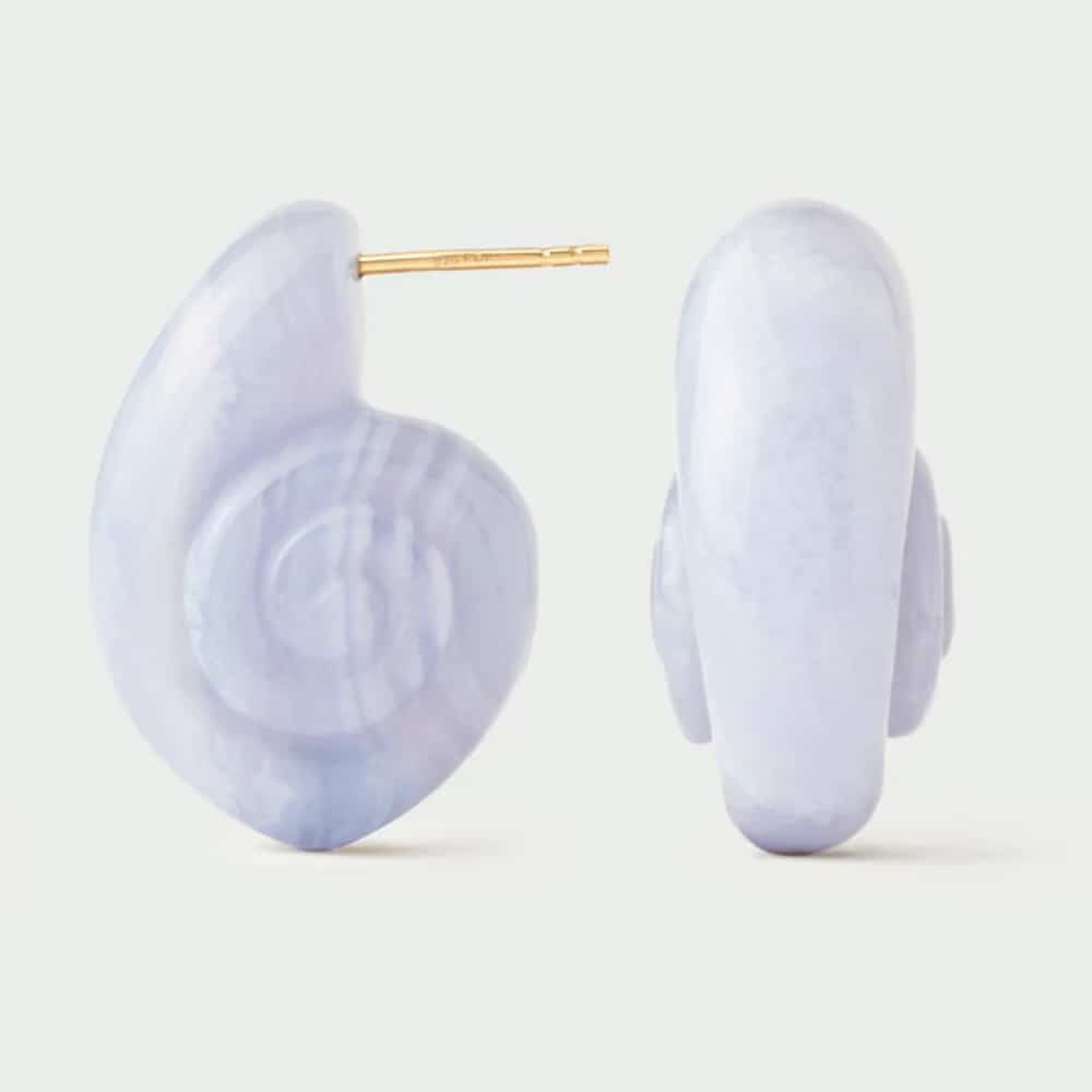ar01-c40-u blue lace agate shell earrings