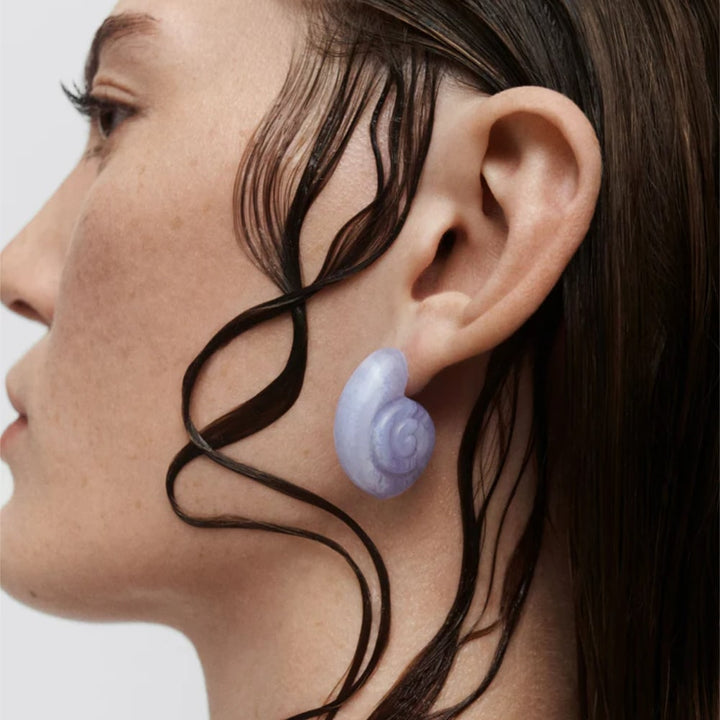 ar01-c40-u blue lace agate shell earrings