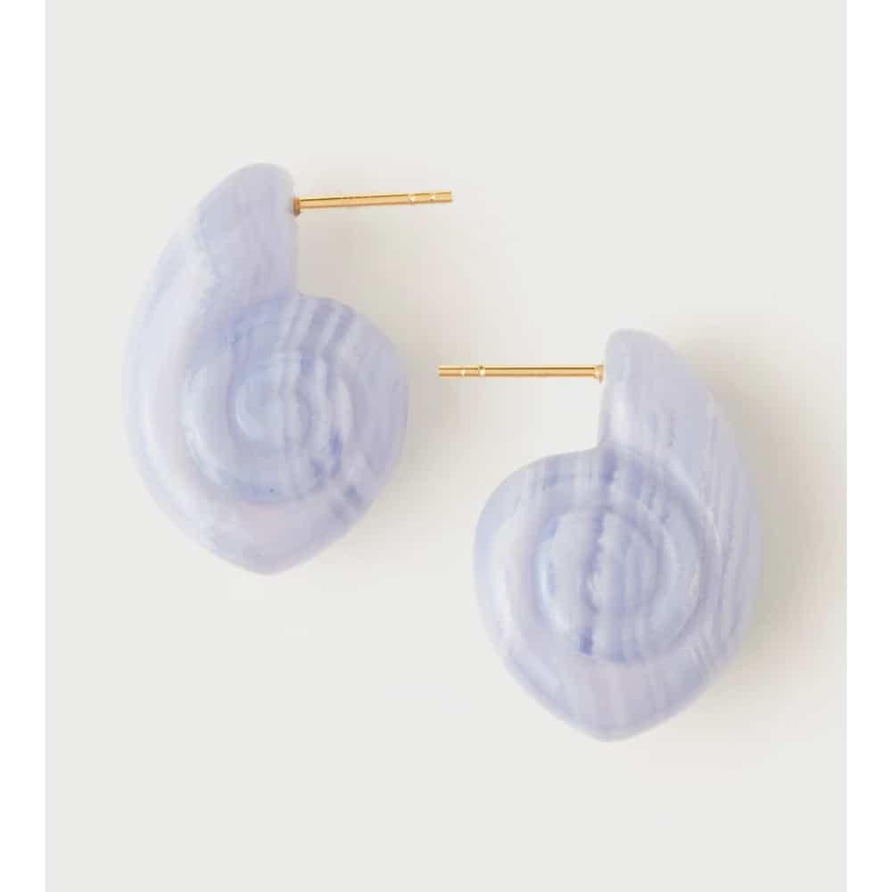 ar01-c40-u blue lace agate shell earrings