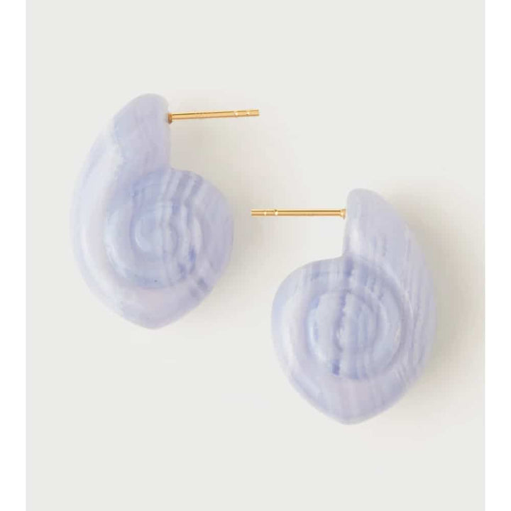 ar01-c40-u blue lace agate shell earrings