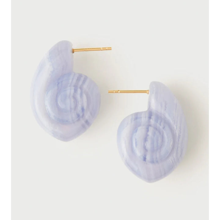 ar01-c40-u blue lace agate shell earrings