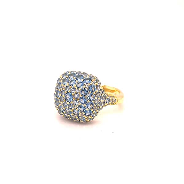 B129AN1 ANELLO ARGENTO ZIRGONI CHAMPAGNE