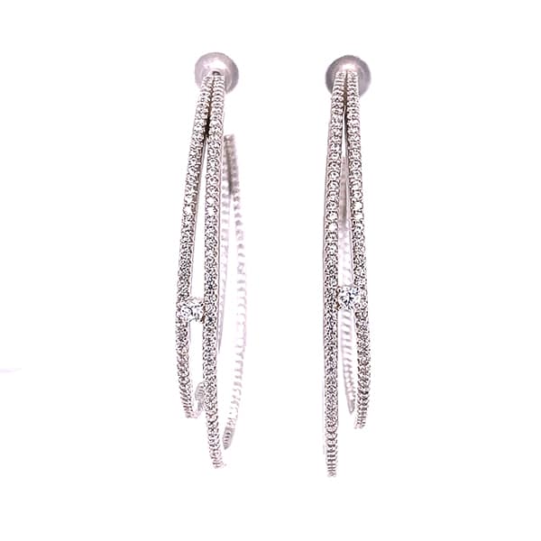 B136OR ORECCHINI A CERCHIO CON ZIRCONI