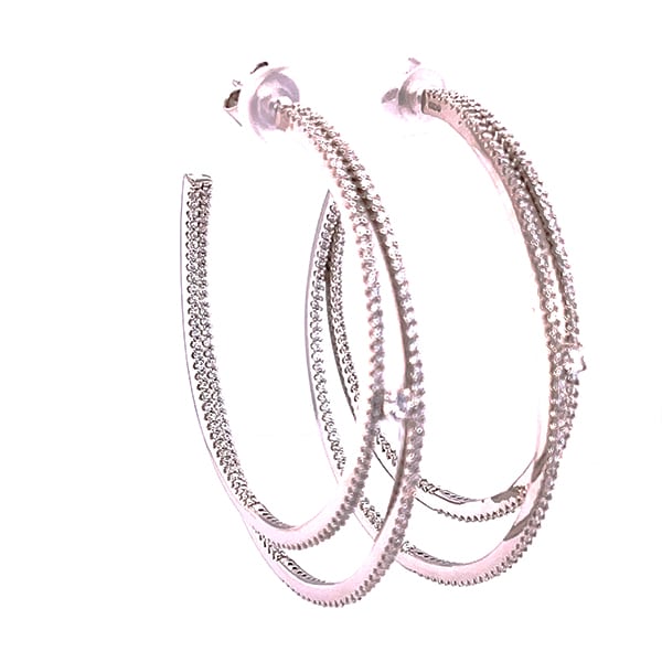 B136OR HOOP EARRINGS WITH ZIRCONIA