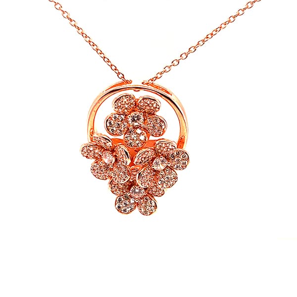 B209GC GIROCOLLO IN ORO ROSATO CON CIONDOLO