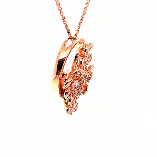 B209GC ROSE GOLD CHOKER WITH PENDANT