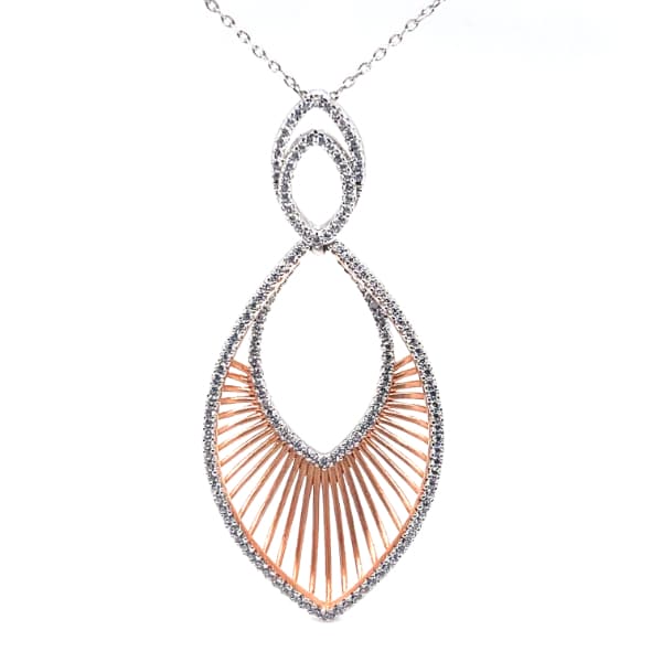 B220GC catenina in argento con con ciondolo rosa