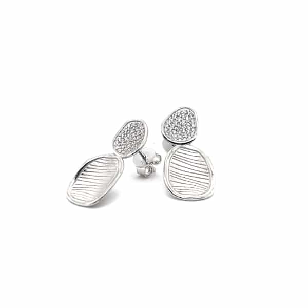B235OR orecchini in argento con zirconi bianchi