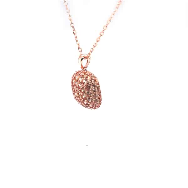 B559GC rose gold chain with square pendant