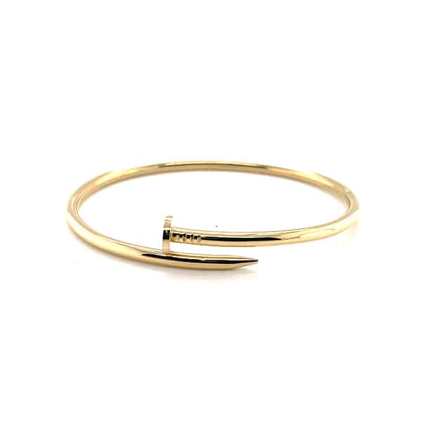 Bracciale oro 18kt rigido forma chiodo