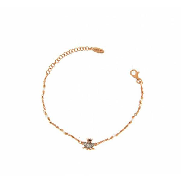 BRZ001W3 BRACCIALE ARGENTO 925 RANOCCHIO ZIRGONI B