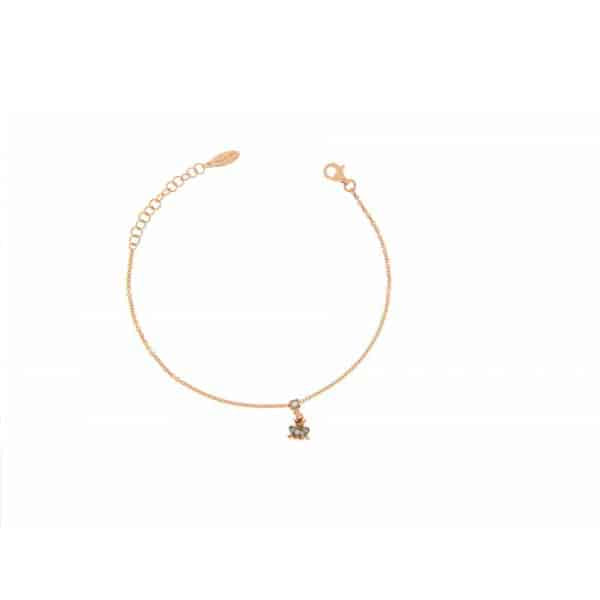 BRZ004W2 BRACCIALE ARGENTO 925 RANOCCHIO DADO ZIRG