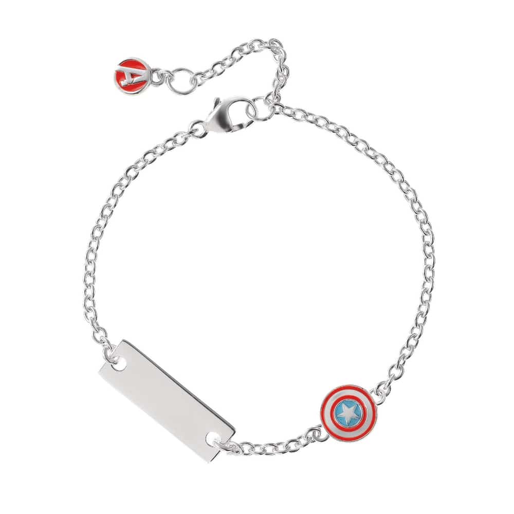 bs00085rl-55.cs Captain America Silver Bracelet