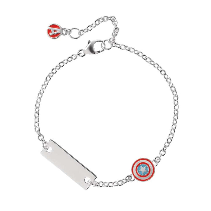bs00085rl-55.cs Captain America Silver Bracelet