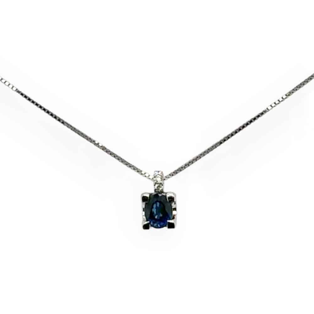 Sapphire and Diamond Pendant: Timeless Refinement and Charm