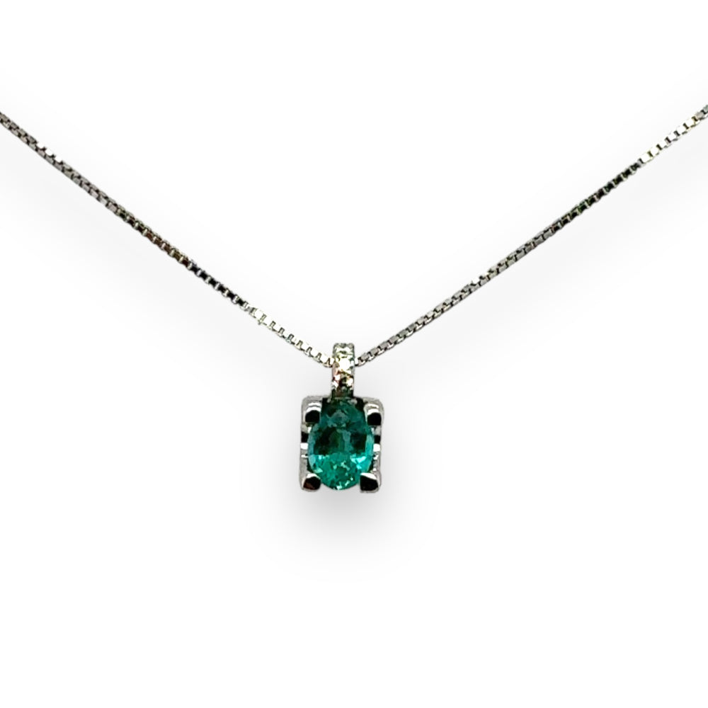Punto luce con smeraldo 0,35