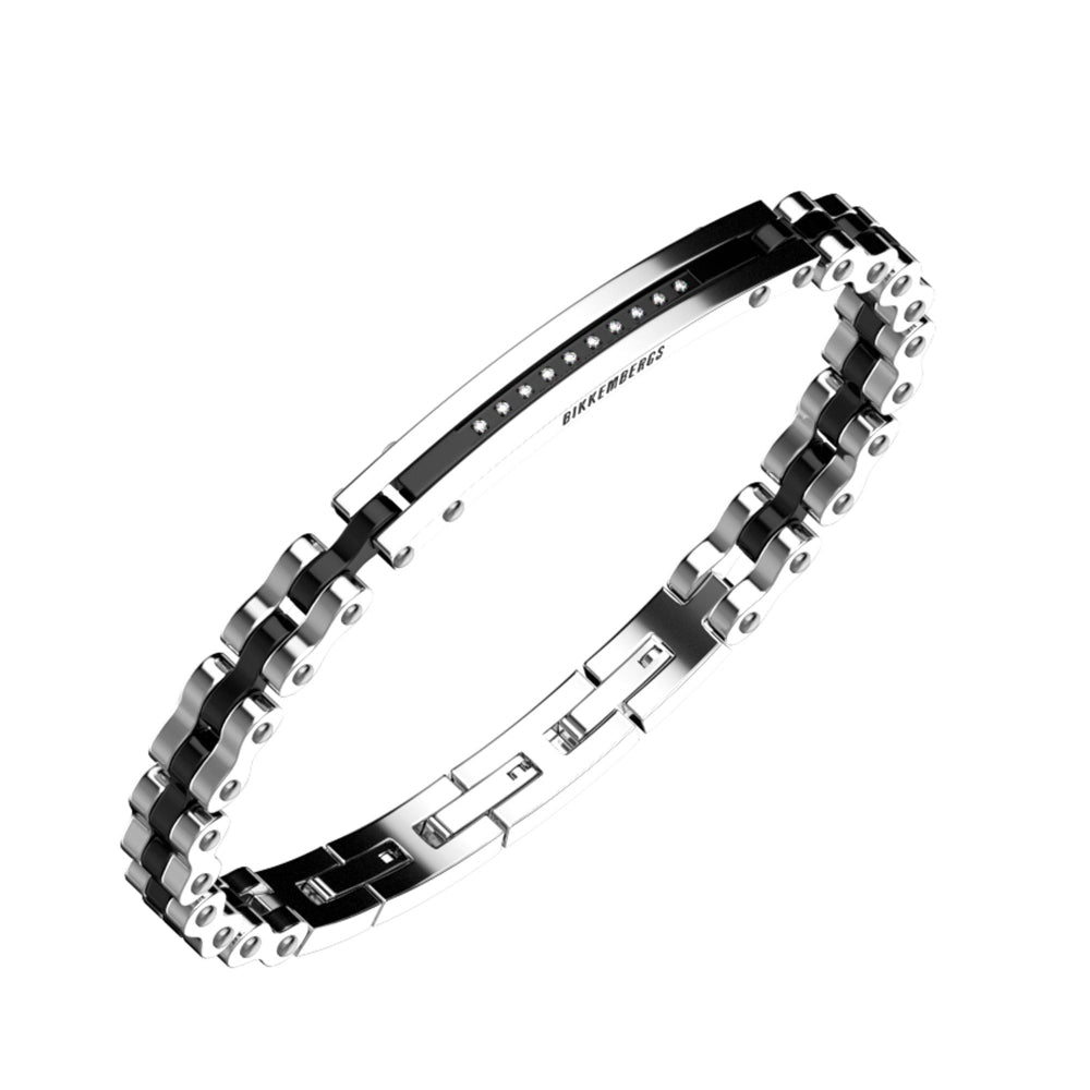 clab17wb Steel and diamond bracelet