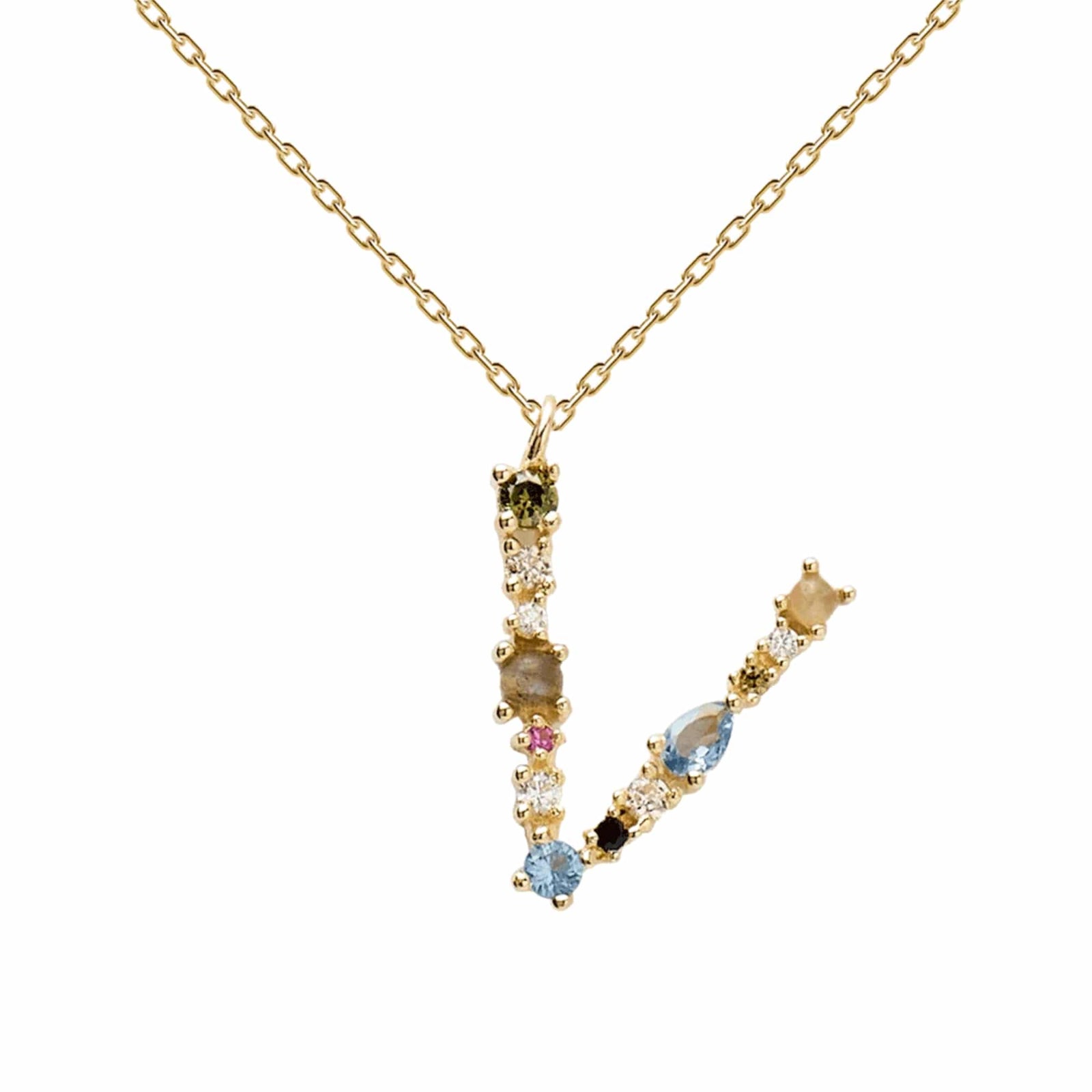 CO01-117-U PDP IAM V GOLD NECKLACE