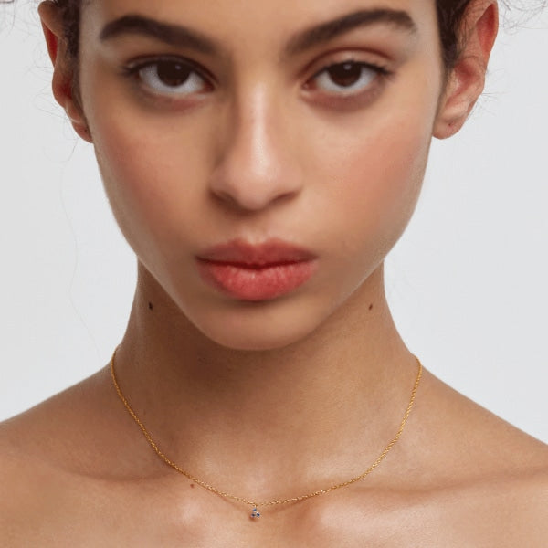 CO01-161-U BLOSSOM DAISY GOLD NECKLACE