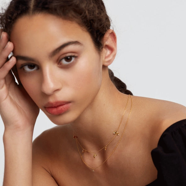 CO01-161-U BLOSSOM DAISY GOLD NECKLACE