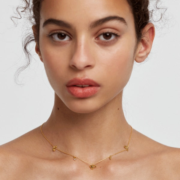 CO01-163-U BLOSSOM JASMINE GOLD NECKLACE