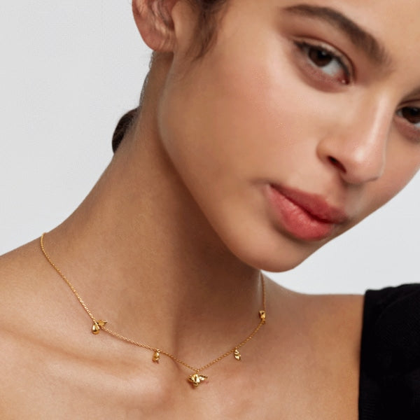 CO01-163-U BLOSSOM JASMINE GOLD NECKLACE