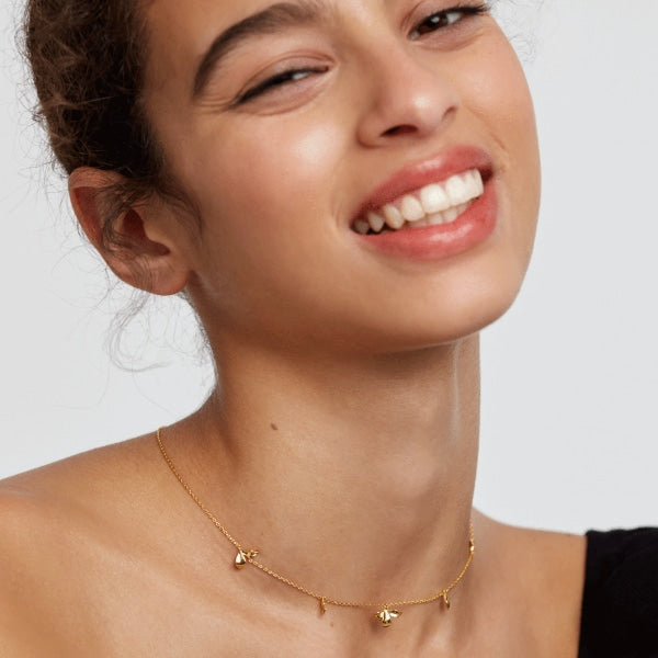 CO01-163-U BLOSSOM JASMINE GOLD NECKLACE