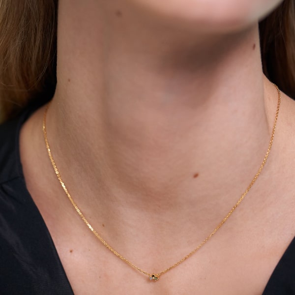 CO01-177-U ATELIER LIME BLUCH GOLD NECKLACE