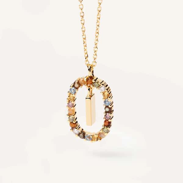 co01-268-u Letter I Necklace gold