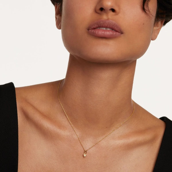 co01-510-u Hearth Padlock Gold Necklace