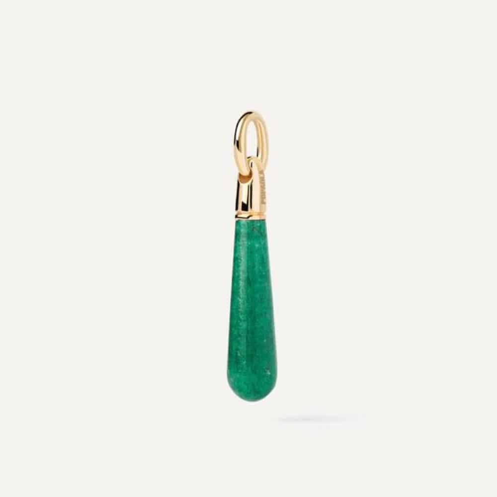co01-786-u large drop green aventurine pendant