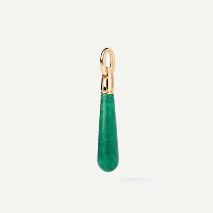 co01-786-u large drop green aventurine pendant
