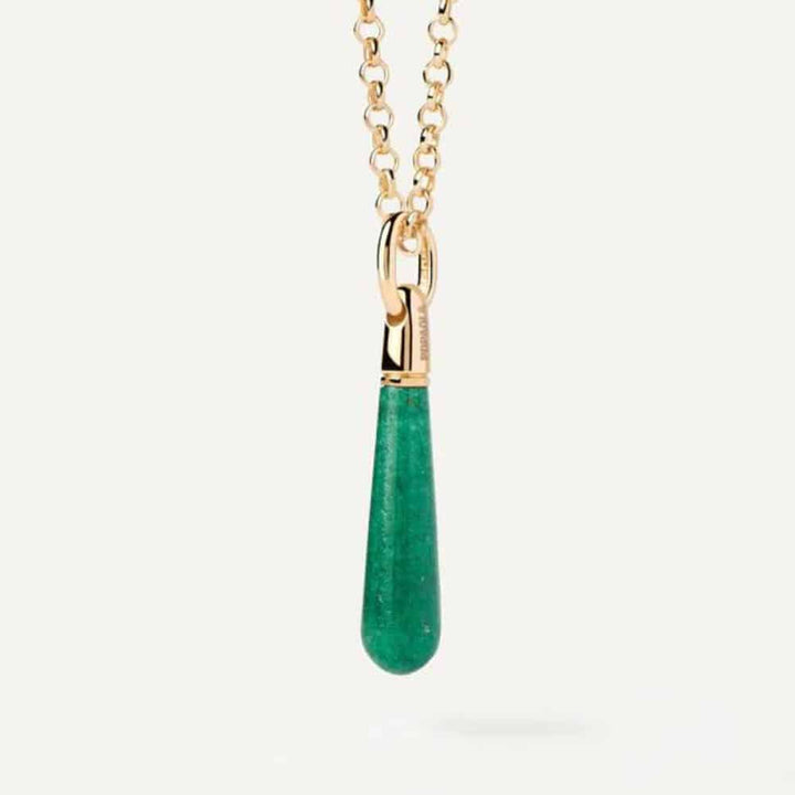 co01-786-u large drop green aventurine pendant