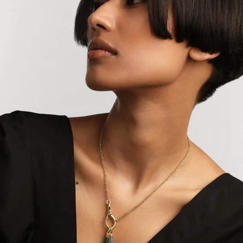 co01-786-u large drop green aventurine pendant