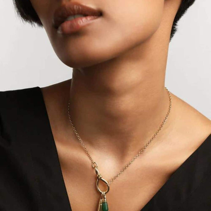 co01-791-u green aventurine drop pendant