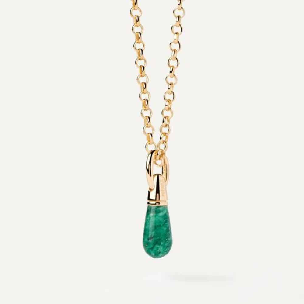 co01-791-u green aventurine drop pendant
