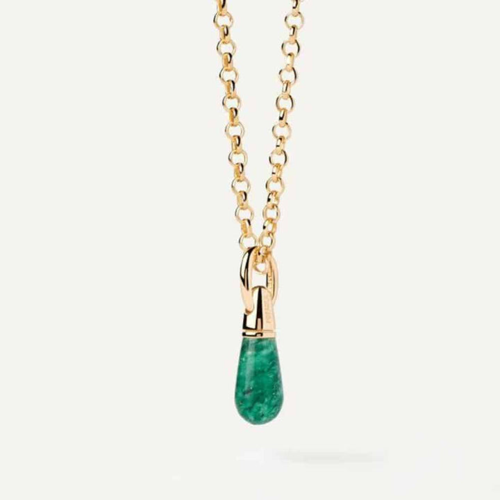 co01-791-u green aventurine drop pendant