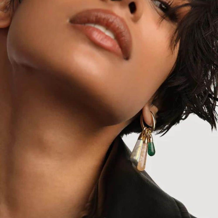 co01-791-u green aventurine drop pendant