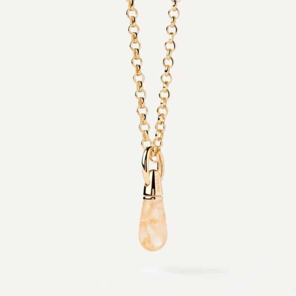 co01-792-u yellow aventurine drop pendant