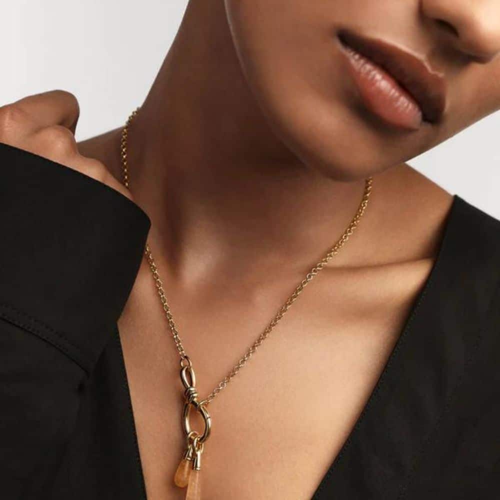 co01-792-u yellow aventurine drop pendant