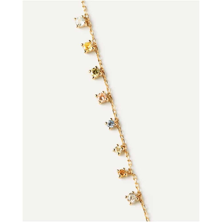 co01-839-u rainbow salsa gold plated silver necklace
