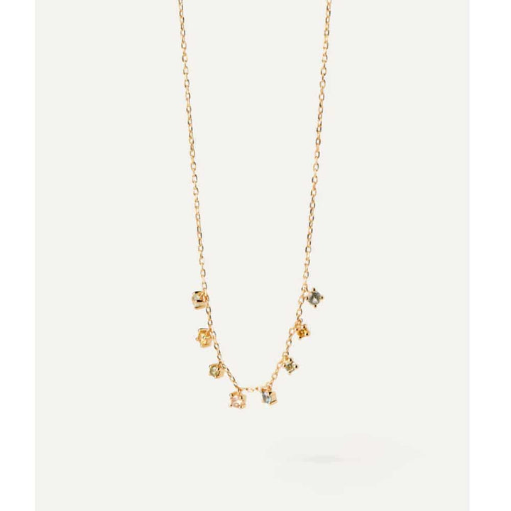 co01-839-u rainbow salsa gold plated silver necklace